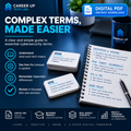 Cybersecurity terms digital PDF study guide explaining essential concepts such as risk, encryption, hashing, IDS, IPS, and Zero Trust in clear, beginner-friendly language.