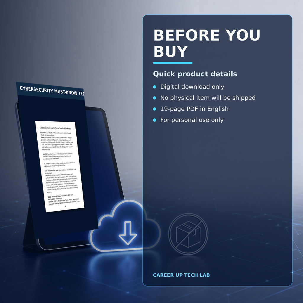 Cybersecurity Terms: Must-Know Study Guide PDF