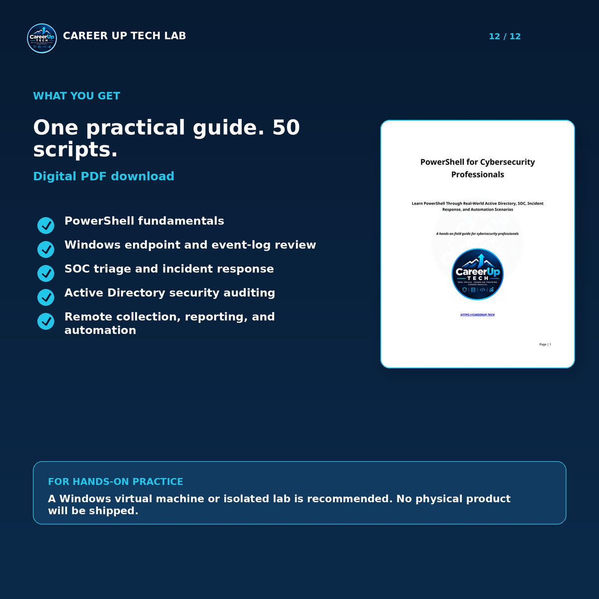 PowerShell for Cybersecurity Professionals: 50 Defensive Scripts