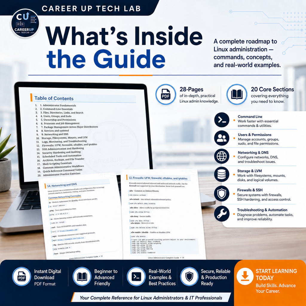 Linux Administrator Complete Guide: Practical Sysadmin Reference