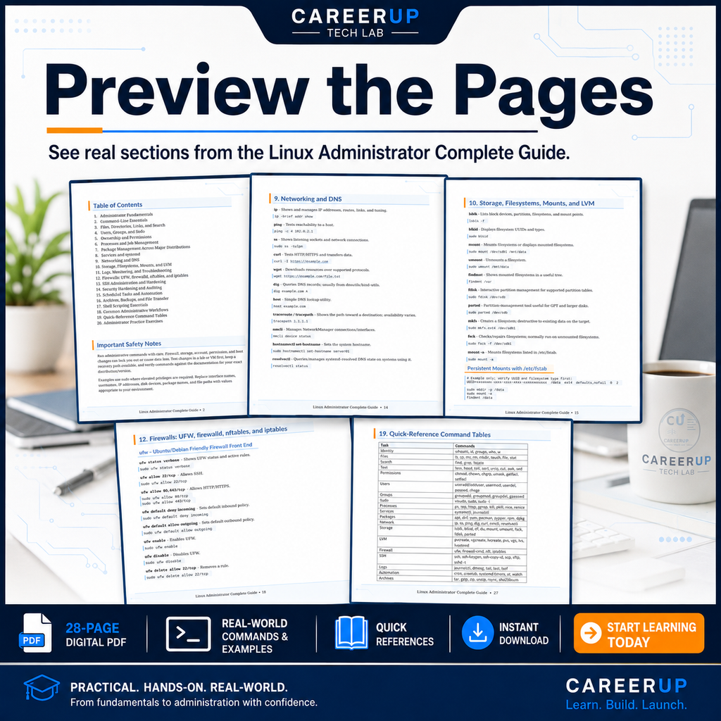 Linux Administrator Complete Guide: Practical Sysadmin Reference