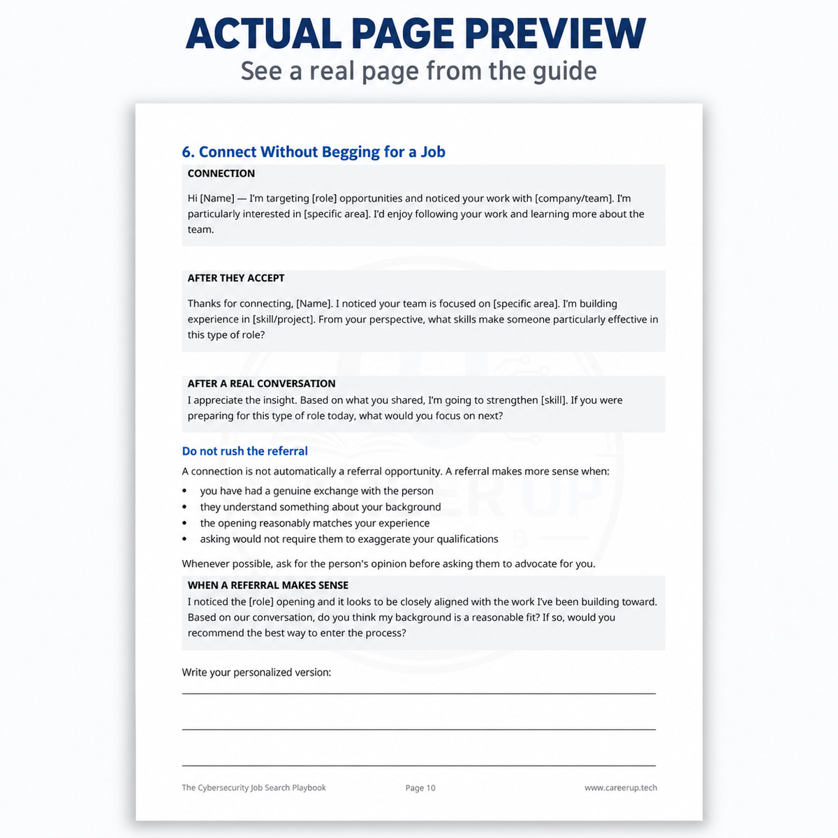 The Cybersecurity Job Search Playbook