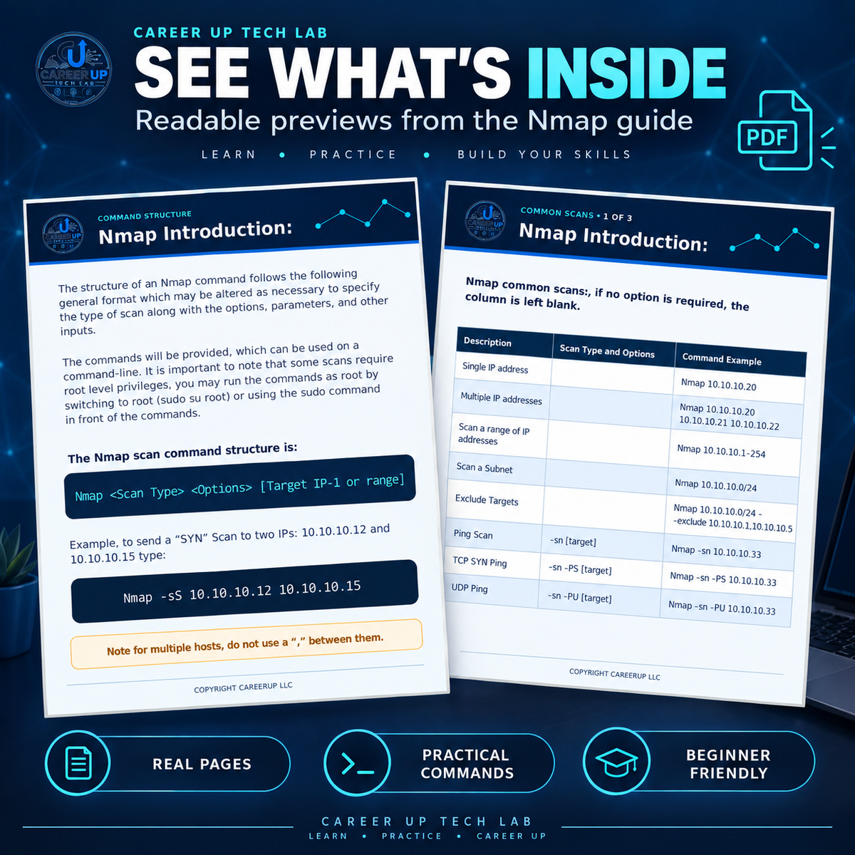Nmap Network Scanning Cybersecurity Study Guide