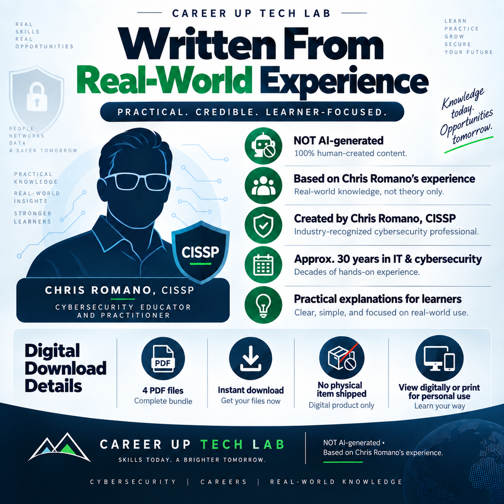 Cybersecurity learning bundle for beginners, students, career changers, help desk professionals, aspiring SOC analysts, and self-study learners.