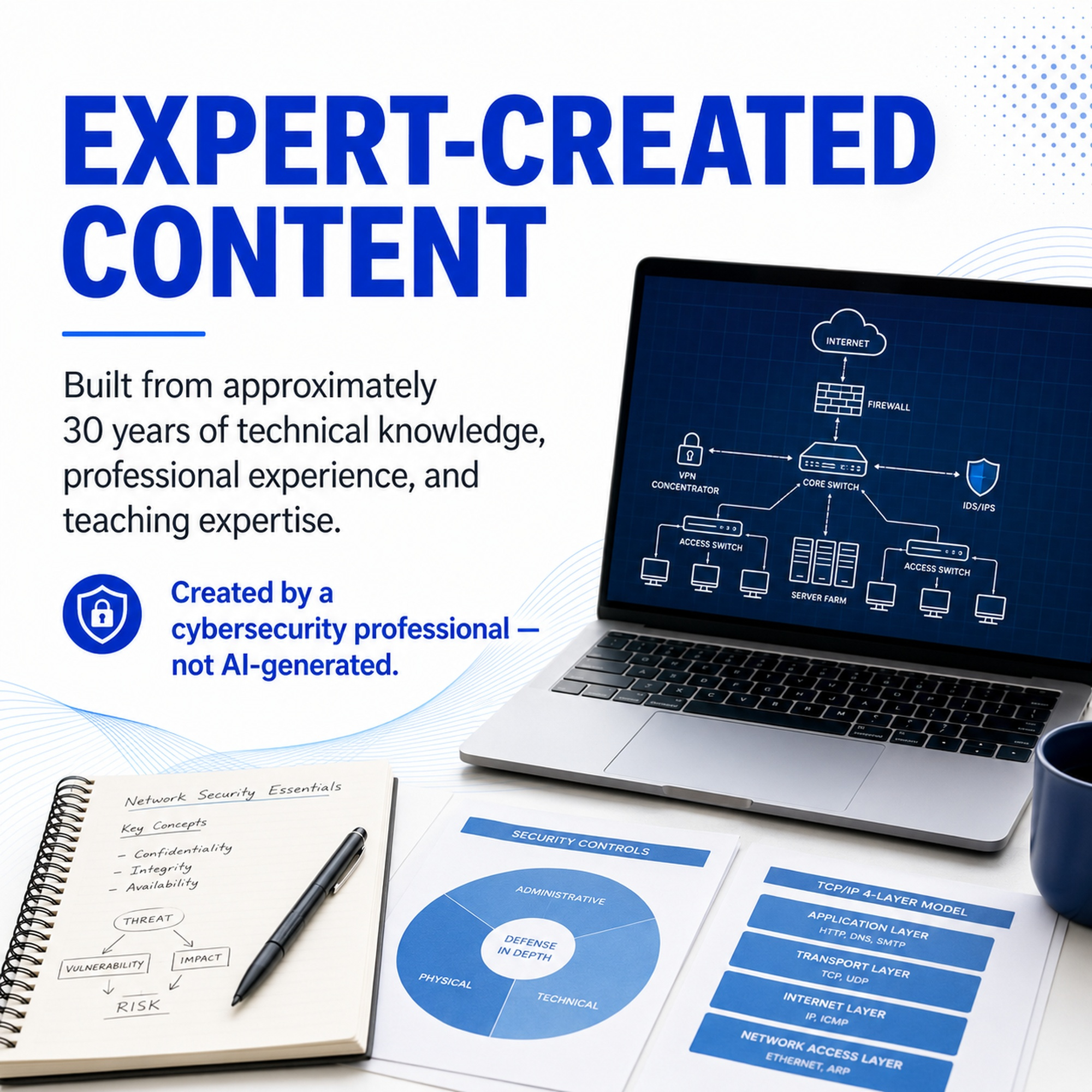 Emphasizes that the educational content was developed using approximately 30 years of technical knowledge, professional experience, and teaching expertise.