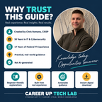 Chris Romano, CISSP, founder of Career Up Tech Lab, highlighting 30 years of IT and cybersecurity experience, 17 years of federal IT experience, and practical real-world guidance.
