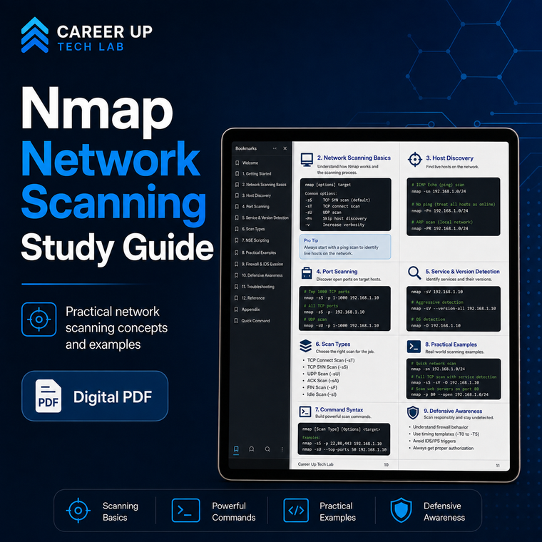 Nmap network scanning cybersecurity study guide