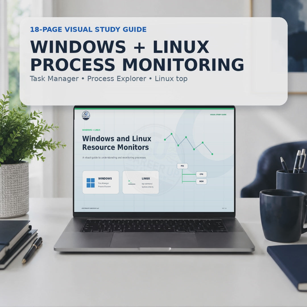 Windows and Linux Process Monitoring Visual Study Guide